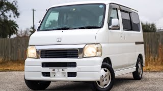 1999 Honda Vamos HM1 Automatic Kei Van Start-Up, Walk-Around & Drive