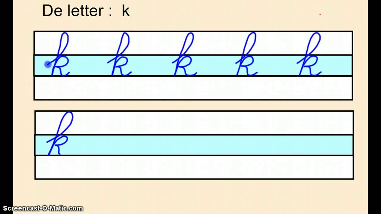 Schrijfletter k - YouTube