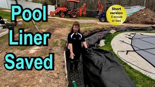 Floating Pool Liner Fixed — French Drain + Sump Pump (Re-Edited)