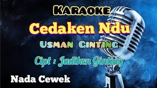CEDAKEN NDU | USMAN GINTING | KARAOKE LAGU KARO | NADA CEWEK