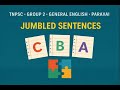 JUMBLED SENTENCES