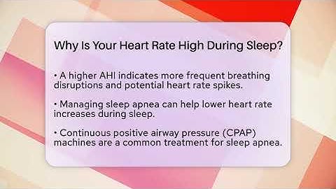 Why Is Your Heart Rate High During Sleep? - Sleep Apnea Support Network