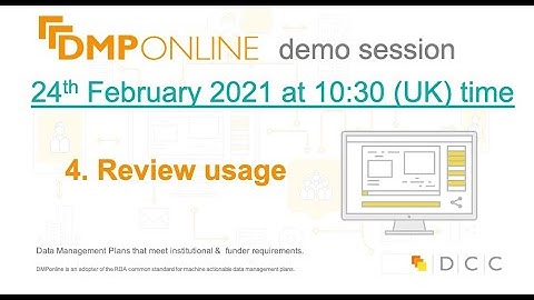 DMPonline demo session - Review Usage