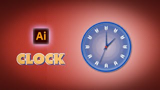 Clock Illustration in Adobe Illustrator | Simple and Clean Vector Clock Design #illustrator #clock