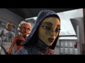 Clone Wars - Anakin's Vader comes out when he tries to save Ahsoka & Barriss