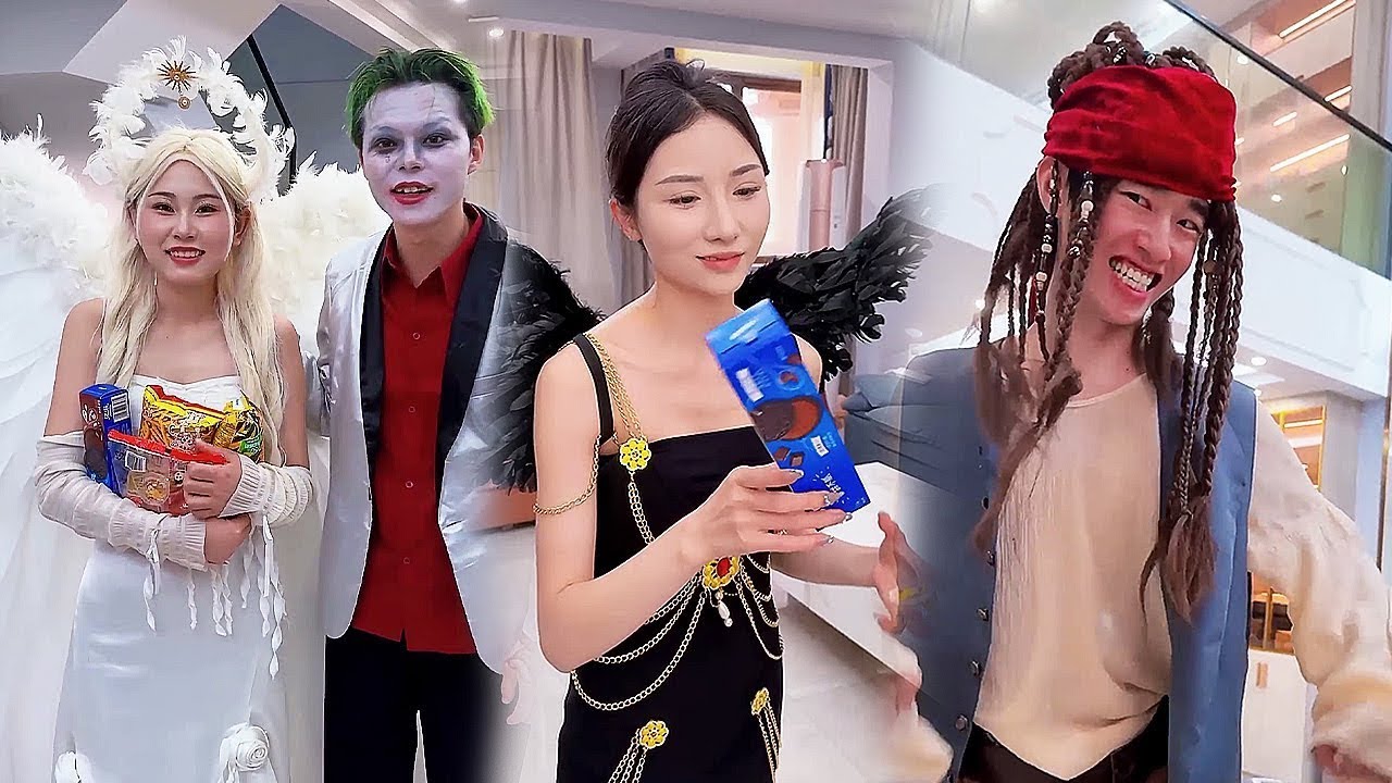 黑天使居然带头欺负白天使，好心的白天使太可怜了#天使 #小丑 #超人不会飞 #超人夫妇 (1)