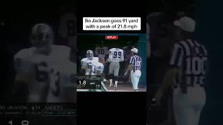 Tracking bo jackson on this 21.8 mph on the 91 yard run