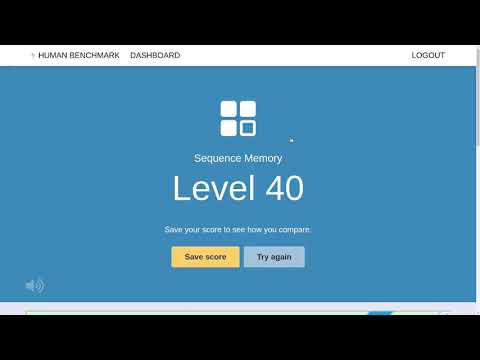 Getting 40 on Human Benchmark Sequence Memory