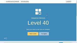 Getting 40 on Human Benchmark Sequence Memory