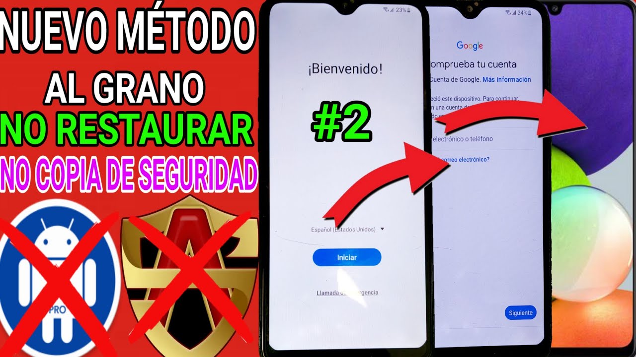 Nuevo Método Android 13 2024 / Eliminar cuenta google samsung a22 ...