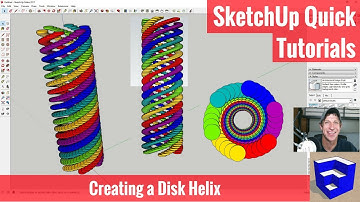 Creating a Disc Helix in SketchUp with No Extensions - SketchUp Quick Tutorials
