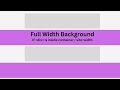 Make full width background if 'div' is inside container / site-width tag. #css #csstricks