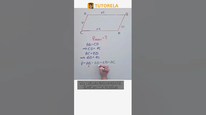 Calculate Parallelogram Perimeter: 15 and 10 Units Explained #Math #Parallelogram