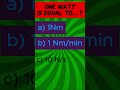 One watt is equal to.... #mechanicalquiz #quiz #mechanicalengineerinterview #shorts #electrical