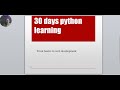 30 days python learning by Ashwini Deshmukh