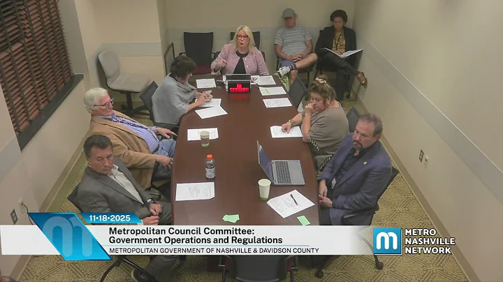 11/18/25 Metropolitan Council Committee: Government Operations and Regulations