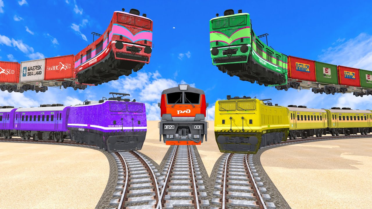 【踏切アニメ】あぶない電車 TRAIN Vs People Troll🚦 踏切 Fumikiri 3D Railroad Crossing Animation