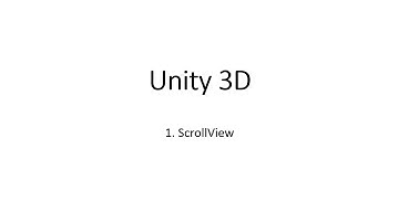 Unity - ScrollView