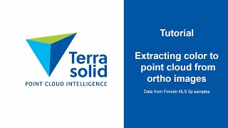 Extracting Color to Point Cloud from Ortho Images Using TerraScan and TerraPhoto