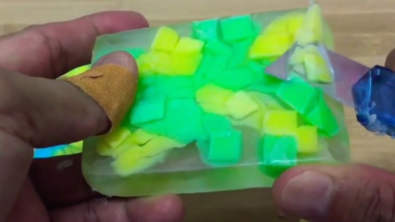 Glycerin Soap Cutting ASMR Relaxing Sounds YouTube