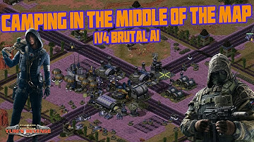 Attacked from all sides - 1v4 BRUTAL AI ( Command & Conquer - Yuris Revenge )