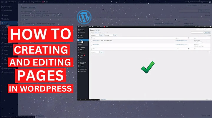 How to Creating and Editing Pages in WordPress | WordPress Tutorial for Beginners