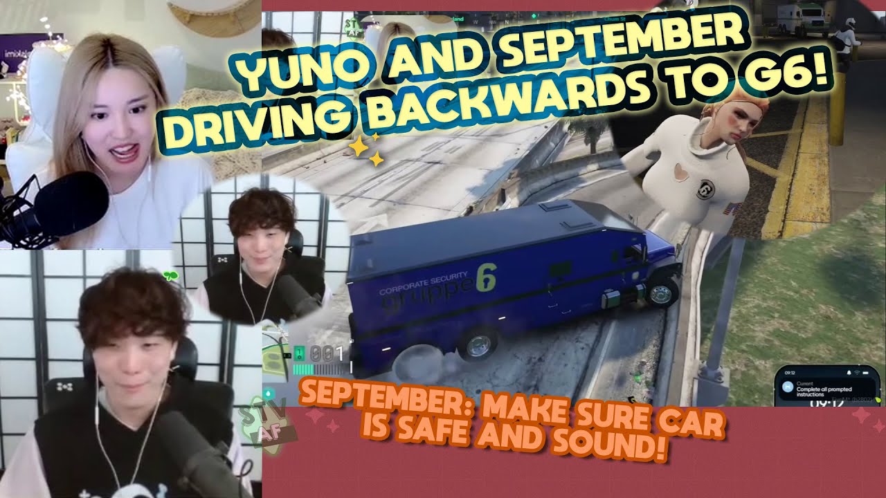 Stahp yappin me! Yuno and September are DRIVING BACKWARDS until she TAKES OVER the DRIVER POSITION!