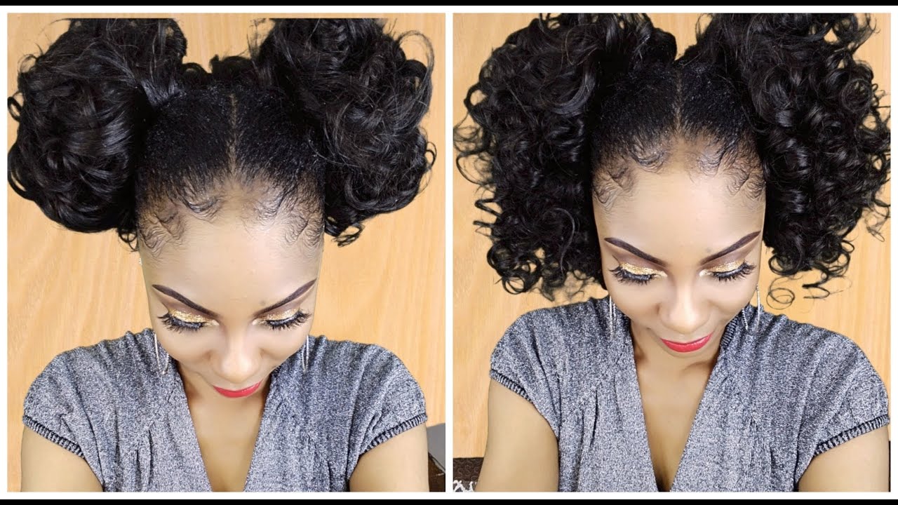 Quick Space Bun With Weave Ft Yolissa Hair Youtube