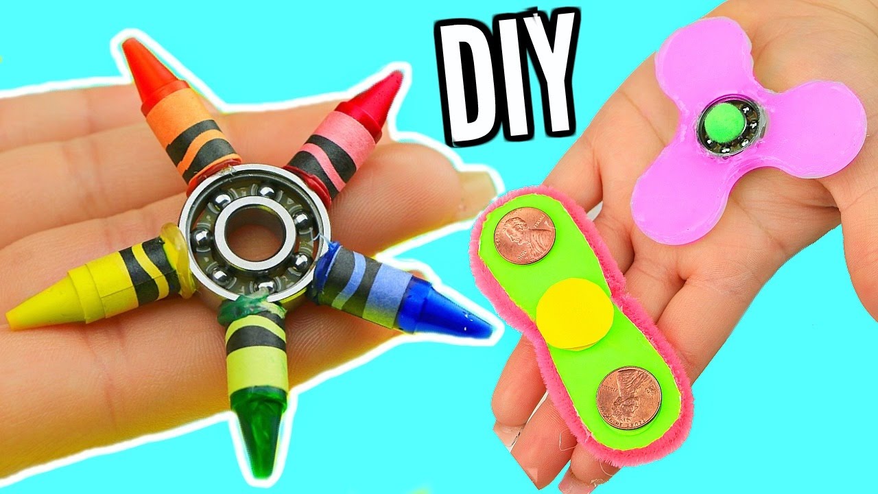 DIY FIDGET SPINNERS! 3 Make A Fidget Toy! - YouTube