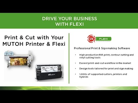 Print And Cut With A Mutoh Printer And Flexi Youtube