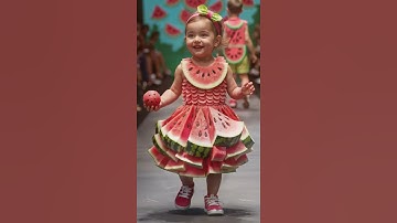 Fruit Inspired Baby Fashion Show | Adorable Dresses 🍓👶 #shorts #baby #viralvideo #trending #usa #ai