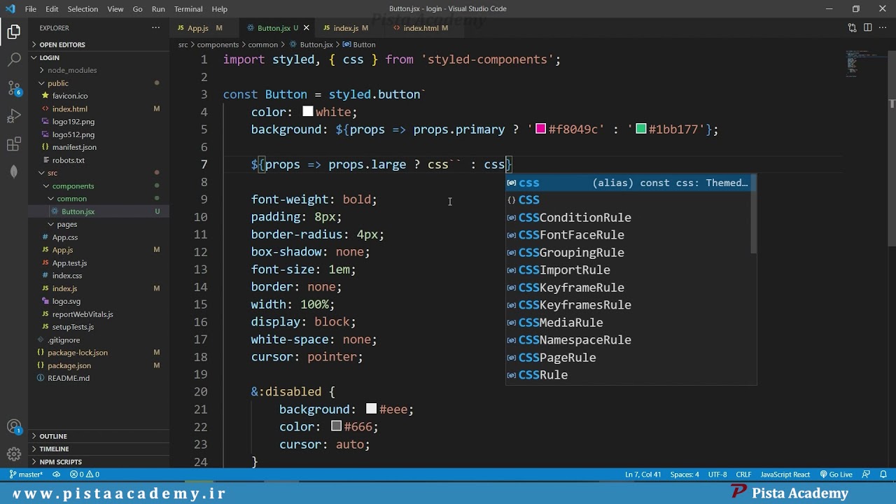 React Styled Component -  جلسه دوم