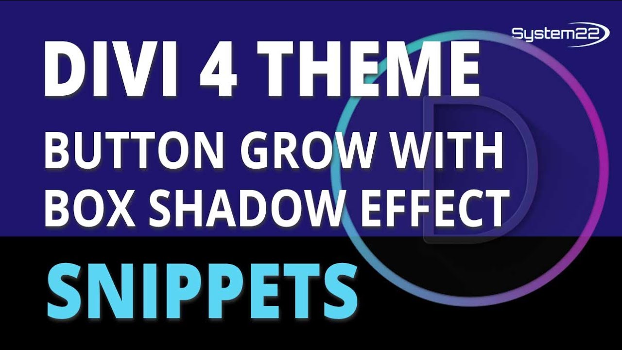Divi Theme Button Grow With Box Shadow Effect 👍