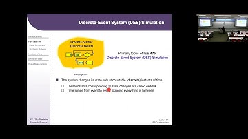 IEE 475: Lecture B1 (2022-08-30): Fundamental Concepts of Discrete-Event Simulation