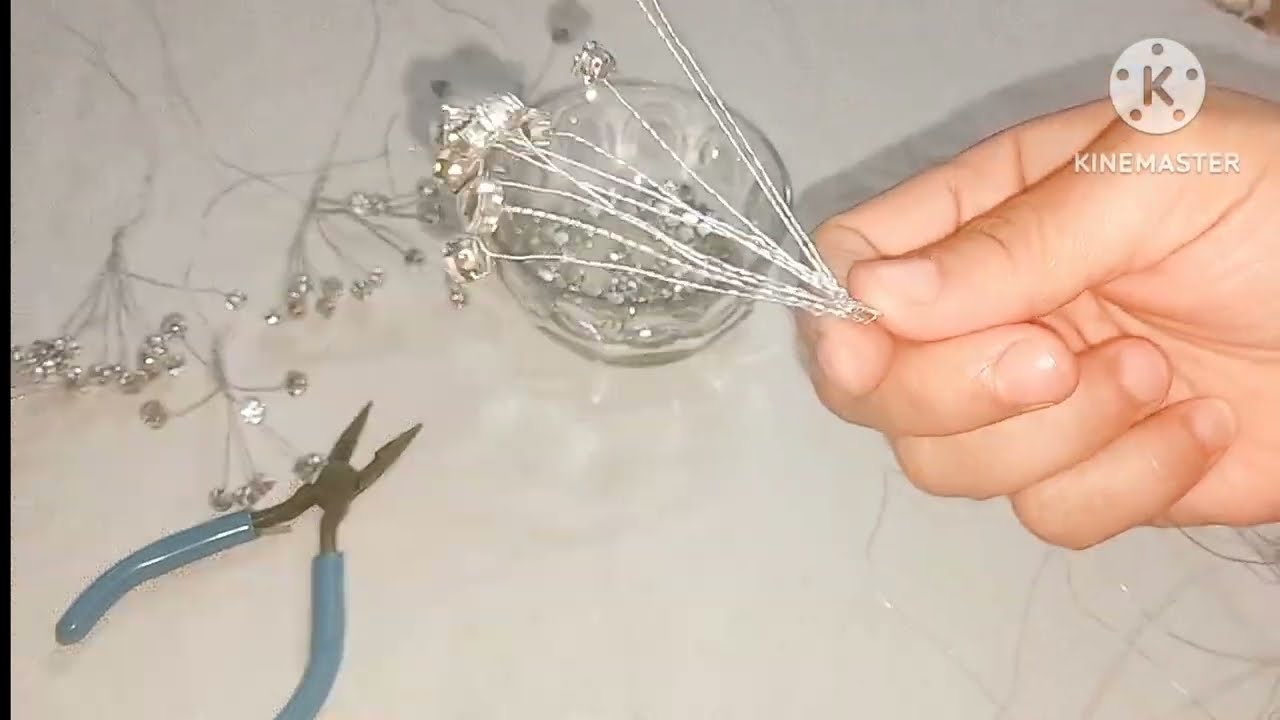 طريقة عمل فروع الالماظ والاسترسات لبوكيهات العرايس الترند #بوكيةاسترس