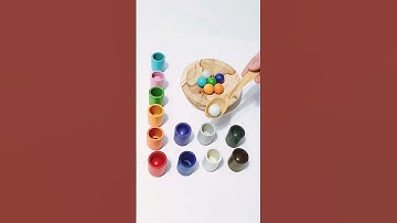 Super Color Sorting Wooden Balls Asmr Creative Toys video #shorts #fun #satisfying #toys