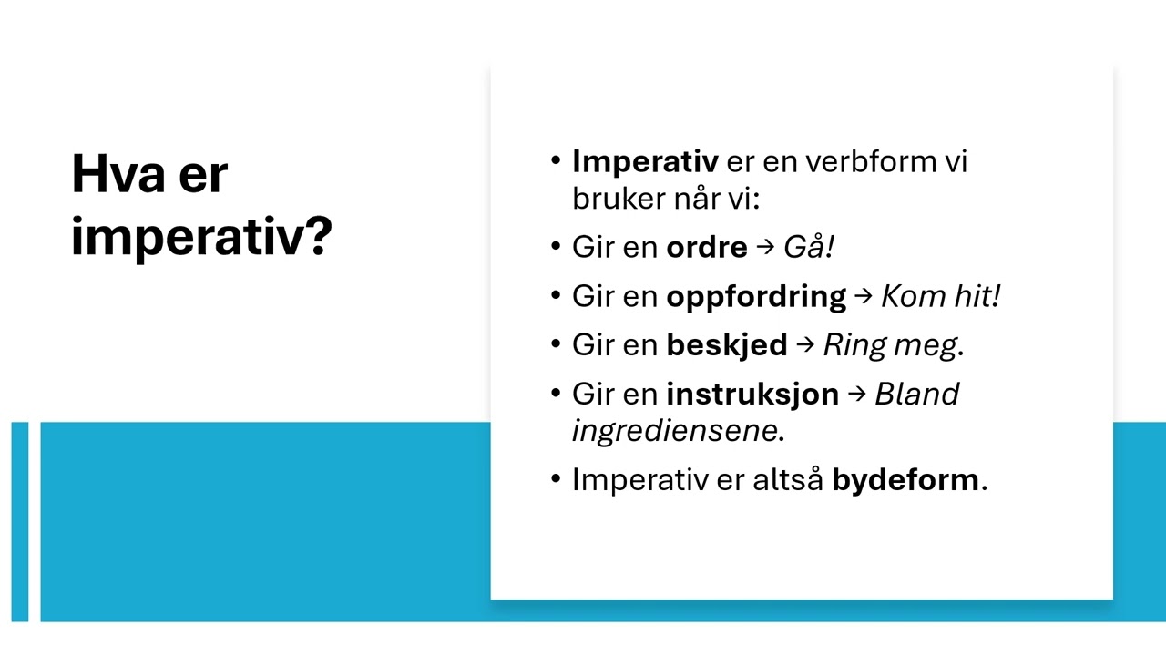 Verb i imperativ