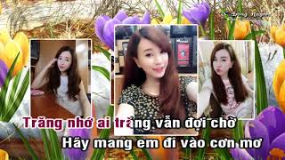 Karaoke   Ánh Trăng Buồn Remix
