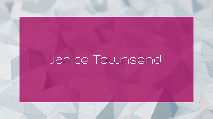 Janice Townsend - appearance