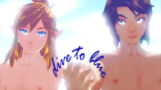 Dive to Blue (BL Yaoi) - Wildlight Link / Reiki test (The Legend of Zelda BotW x TP) 【MMD Animation】