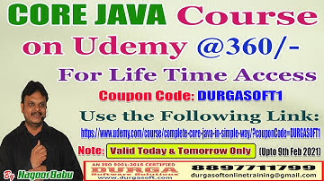 CORE JAVA Course on Udemy @360/-