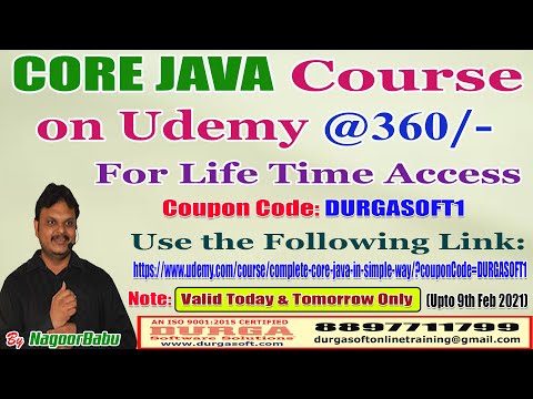 CORE JAVA Course on Udemy @360/-