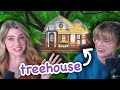 We tried building a base game treehouse in the sims 4