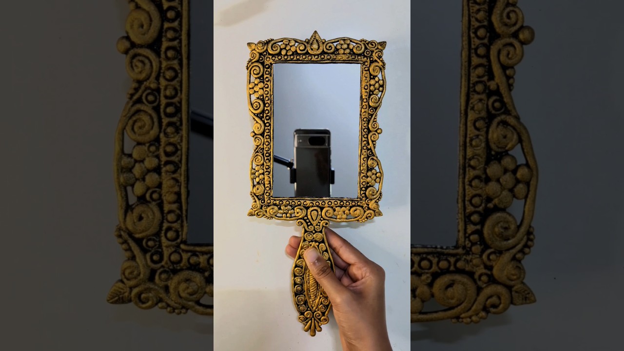 Vintage hand mirror | Vintage Craft ideas | Home decoration ideas 