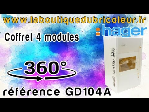 4 coffret cache borne hager gd104a