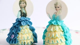 How to make frozen cake pops. Princess cake pop dress tutorial- Rosie's Dessert Spot