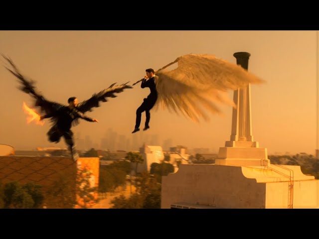 Lucifer 5x16 || Michael vs Lucifer full fight class=