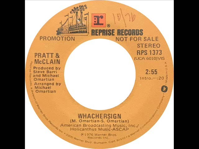 Watch Pratt and McClain - Whachersign on YouTube