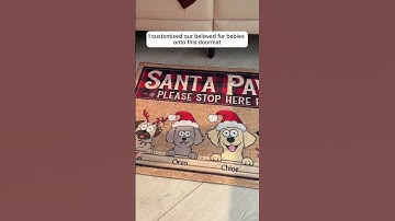 Santa Paws Please Stop Here For | Personalized Doormat