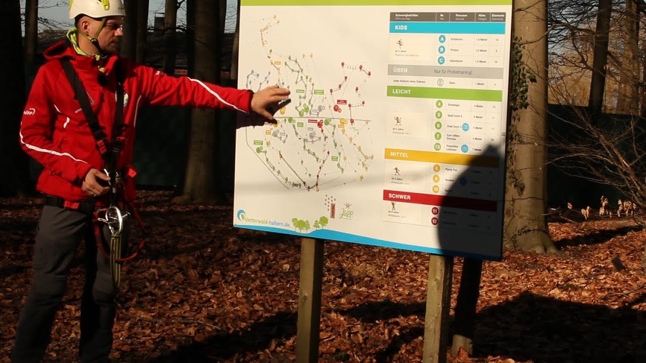 Einweisung für die Hohen Parcours